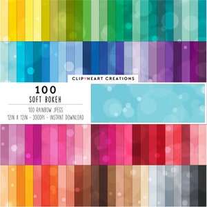 100 Bokeh Digital Papers, Commercial Use Instant Download Seamless Bokeh Paper Pack, Bokeh Speckle Scrapbooking Planner Digital Paper