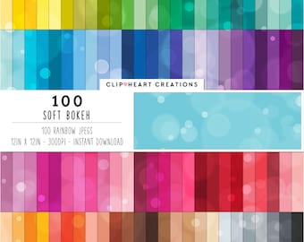 100 Bokeh Digital Papers, Commercial Use Instant Download Seamless Bokeh Paper Pack, Bokeh Speckle Scrapbooking Planner Digital Paper