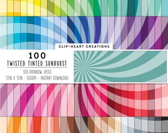 100 twisted tinted sunburst, Digital paper, Commercial use, starburst pattern, digital starburst paper, digital paper, star burst