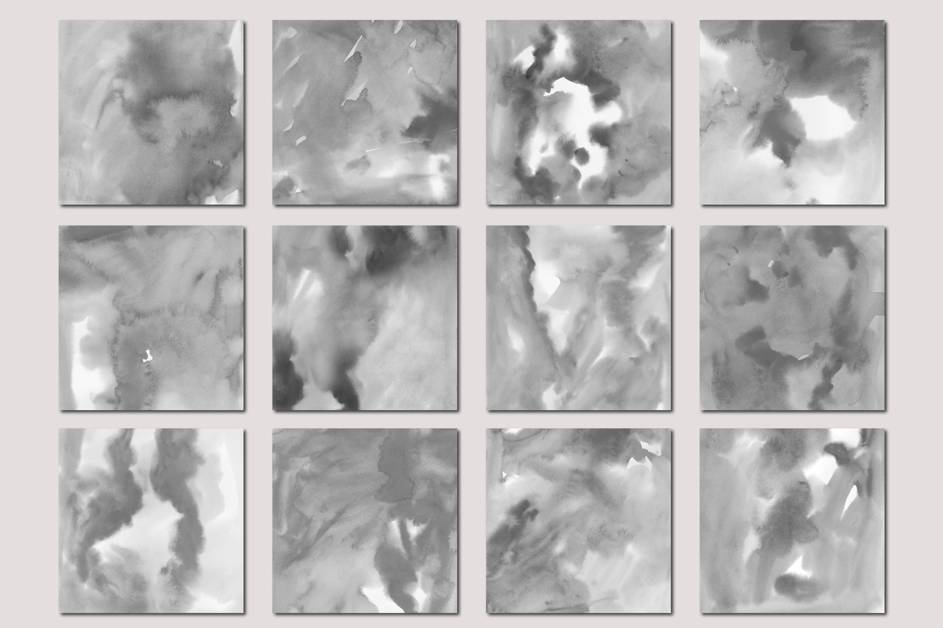 Soft Gray Watercolor Digital Papers, Commercial Use Instant Download ...