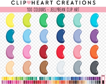 100 Jellybean ClipArt, kommerzielle Nutzung sofortiger Download PNG digitale Jelly Bean ClipArt, Jellybean süße Süßigkeiten Planer ClipArt