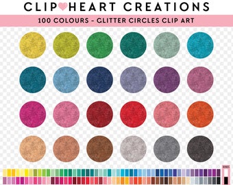 100 Glitter Circle Clip Art, Commercial Use Instant Download PNG Glitter Circle Digital Clip Art, Glittered Digital Planner Clipart