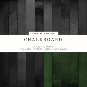 Chalkboard Digital Papers, Commercial Use Instant Download Blackboard Digital Paper Pack, Chalkboard Texture Planner Scrapbooking Papers