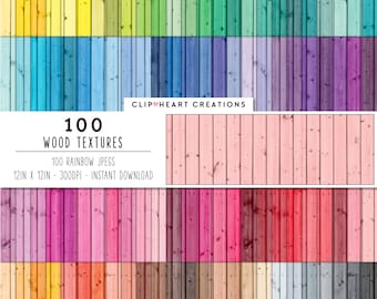 100 Wood Texture Digital Paper Pack, Commercial Use Instant Download Wood Background Digital Papers