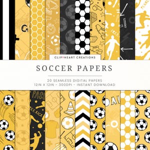 20 digitale papieren voetbalthema's, naadloos commercieel gebruik Instant download rood digitaal voetbalthema-papier, digitale sportpapieren