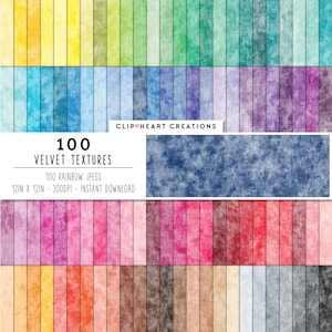 100 Samt Textur digitale Papiere, kommerzielle Nutzung Sofortiger Download Regenbogen Samt digitale Papiere, Samt Stoff digitale Planer Papiere