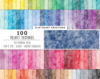 100 Samt Textur digitale Papiere, kommerzielle Nutzung Sofortiger Download Regenbogen Samt digitale Papiere, Samt Stoff digitale Planer Papiere