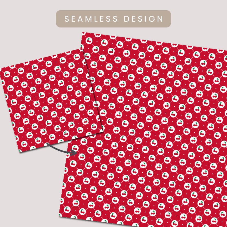Cherry Digital Paper Patterns, 20 Seamless Commercial Use Instant ...