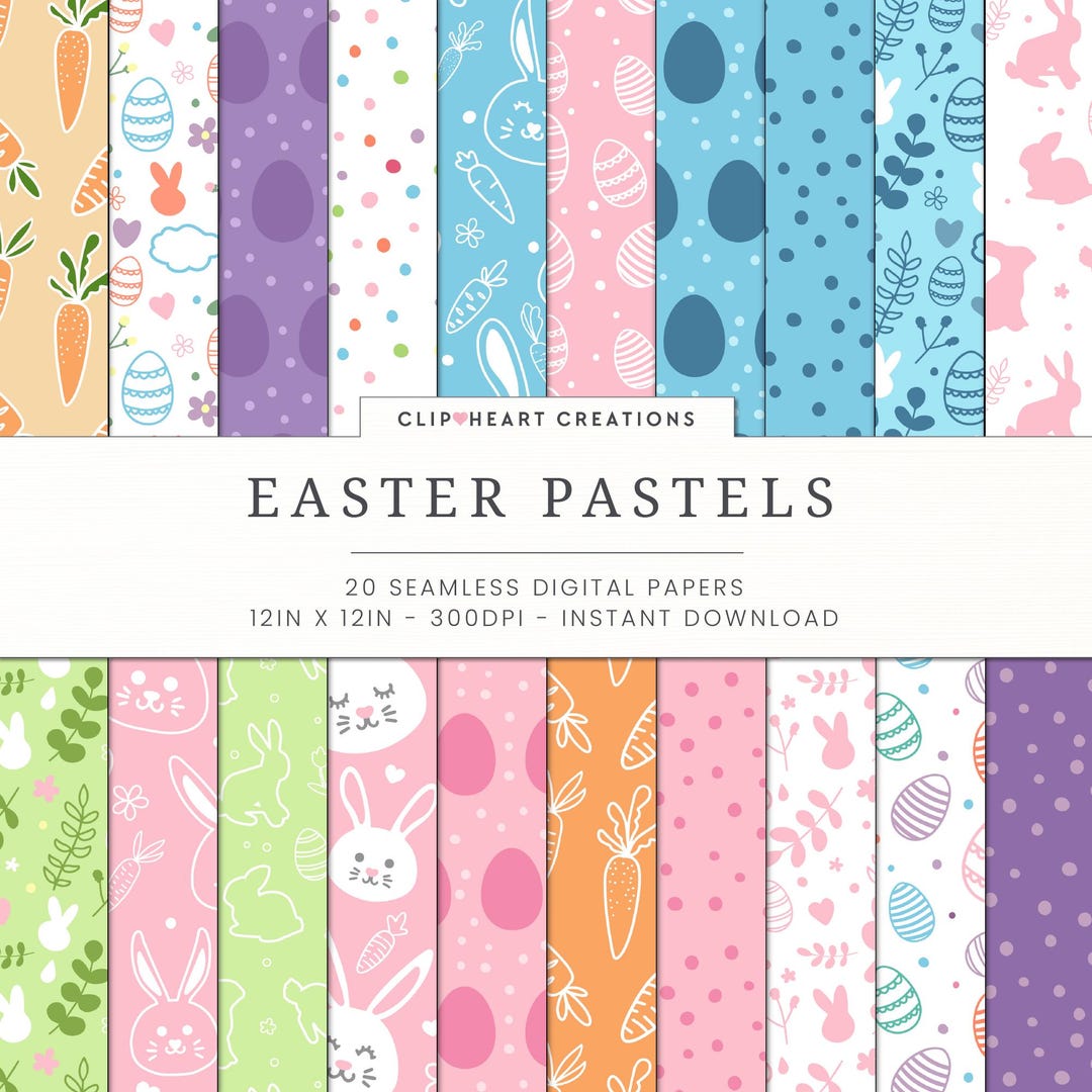 Easter Digital Papers, Seamless Commercial Use Instant Download Easter ...