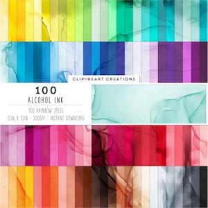 100 Alcohol Ink Texture Digital Papers, Commercial Use Instant Download Inks Seamless Digital Paper Pack, Ink Texture Paper Planner Papers