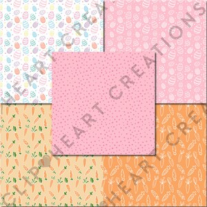Easter Digital Papers, Seamless Commercial Use Instant Download Easter Themed Digital Paper Pack, Seamless Easter Themed Digital Papers image 3