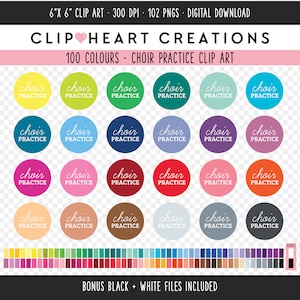 100 Choir Practice Clip Art, Commercial Use Instant Download Choir Practice Digital Clip Art, Christian Religious Scrapbook Planner Clipart