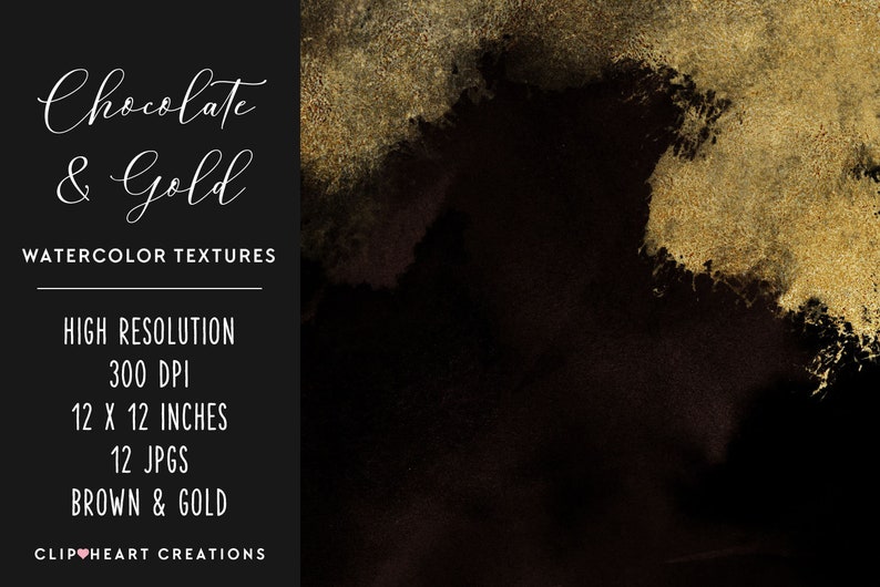 Commercial Use Instant Download Foil Digital Paper Watercolor Papers Brown /& Gold Watercolor and Foil Digital Papers