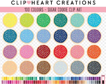 100 Sugar Cookie Sprinkles Clip Art, Commercial Use Instant Download PNG Digital Sugar Cookie Clip Art, Sugar Cookie Planner Clip Art