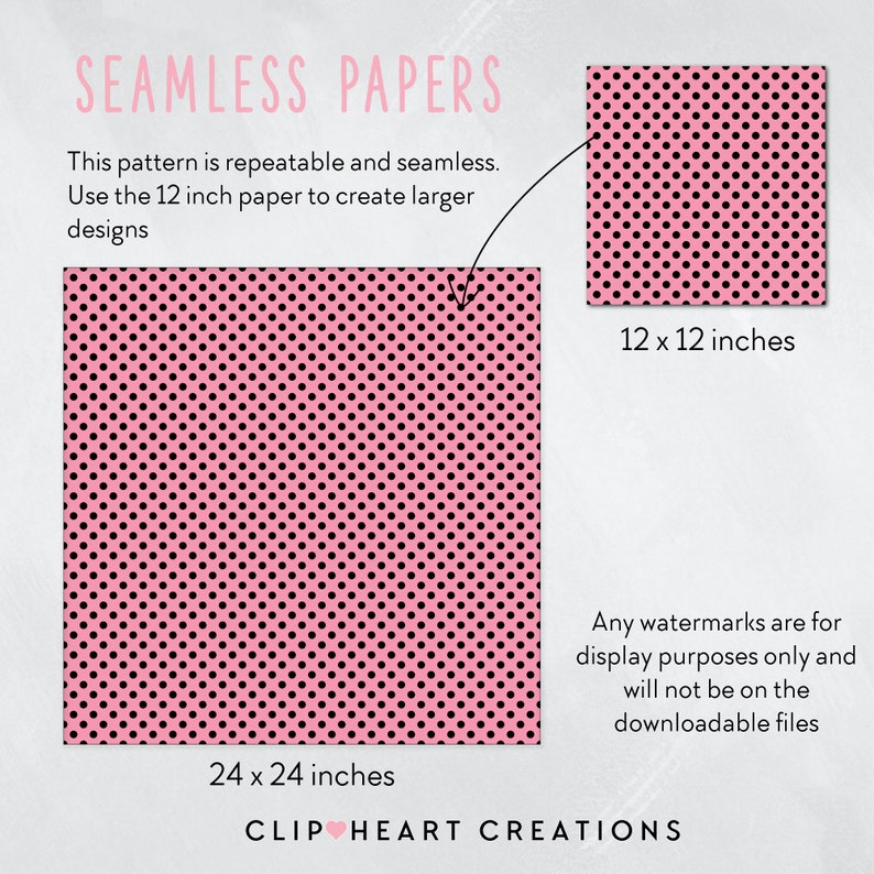 100 Polka Dot Digital Paper Commercial Use Seamless Black - Etsy UK