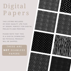 20 Silver Glitter Pattern Digital Papers, Commercial Use Instant ...