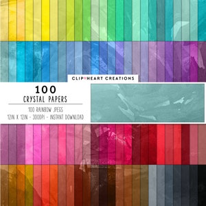 100 Crystal Texture Digital Papers, kommerzielle Nutzung Instant Download Rainbow Crystal Digital Papers, Crystal Digital Planner Papers