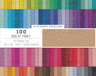 100 papiers numériques de texture de toile de jute, usage commercial téléchargement instantané pack de papier numérique en tissu de toile de jute, papier de planificateur de scrapbooking en toile de jute