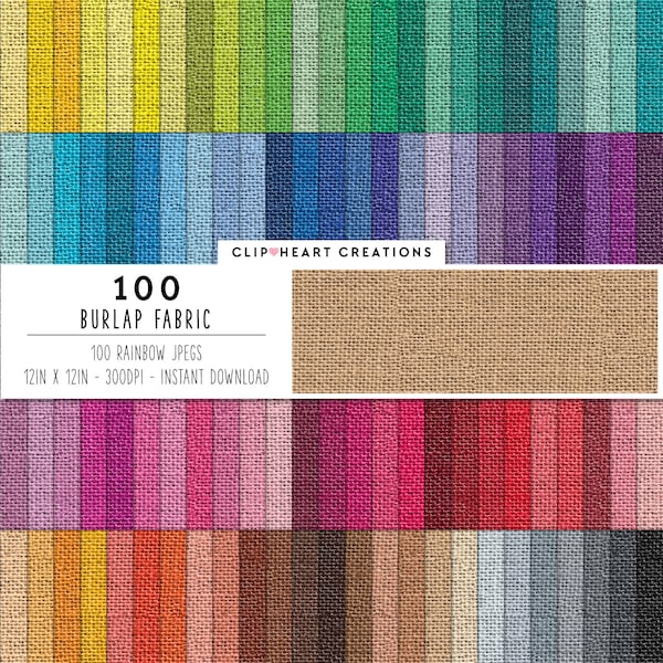 100 Burlap Texture Digital Papers, Commercial Use Instant Download Burlap Fabric Digital Paper Pack, Burlap Scrapbooking Planner Paper