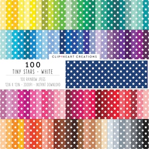 100 sterren kleine patroon digitale papieren, commercieel gebruik naadloze sterren digitale papier Pack, kleine ster patroon scrapbooking planner papers