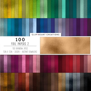 100 Metallfolie Textur Digital Papers, Kommerzielle Nutzung Sofort Download Folien Digital Paper Pack, Folienstruktur Papier Planner Papiere