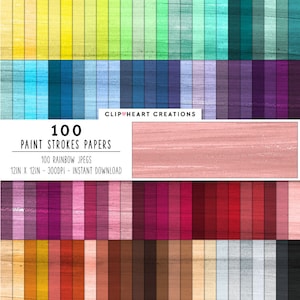 100 Malstrich Textur Digitale Papiere, kommerzielle Nutzung Sofortiger Download Malstriche Digitales Papier Pack, Malen Textur Planer Papier