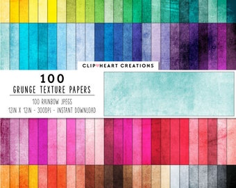 100 Grunge Texture Digital Papers, Commercial Use Instant Download Grunge Digital Paper Pack, Distressed Scrapbooking Planner Paper