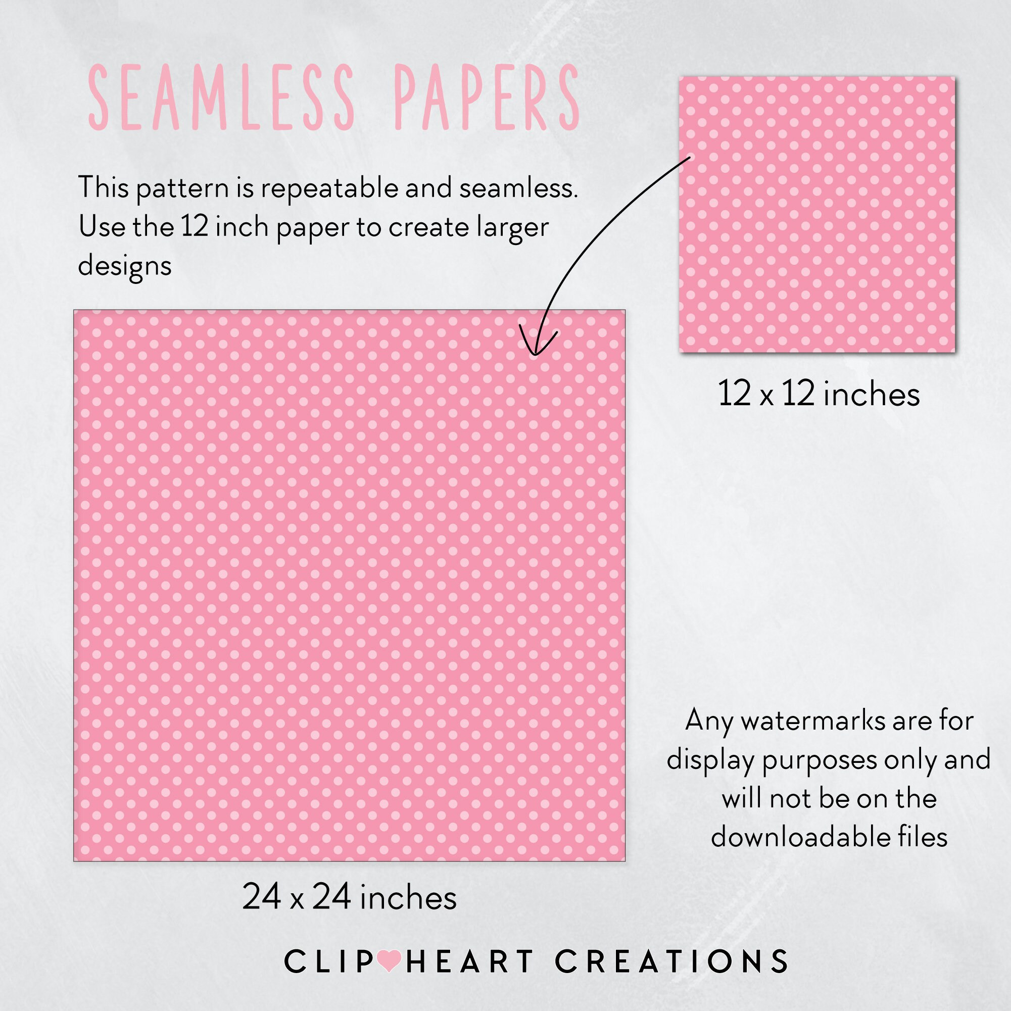100 Polka Dot Pattern Digital Paper Pack, Commercial Use Seamless ...