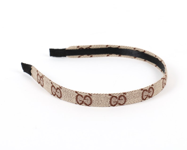 Bias-cut Plaid Handmade Headband Suede Lining for Nonslip