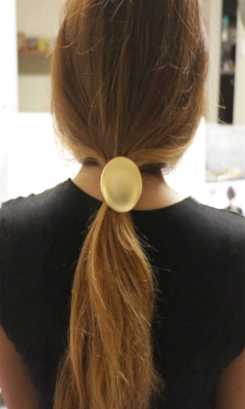 Button Ponytail Holderhair Elastic Hair Tie Ponytail Holder Etsy