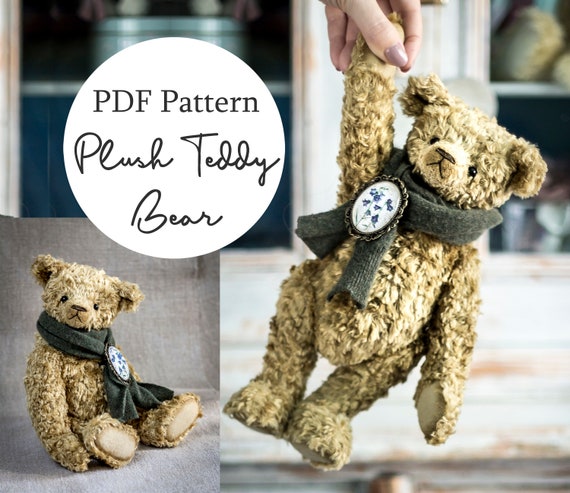 Vintage Teddy Bear Sewing Pattern Plush Artist Bear Pattern | Etsy