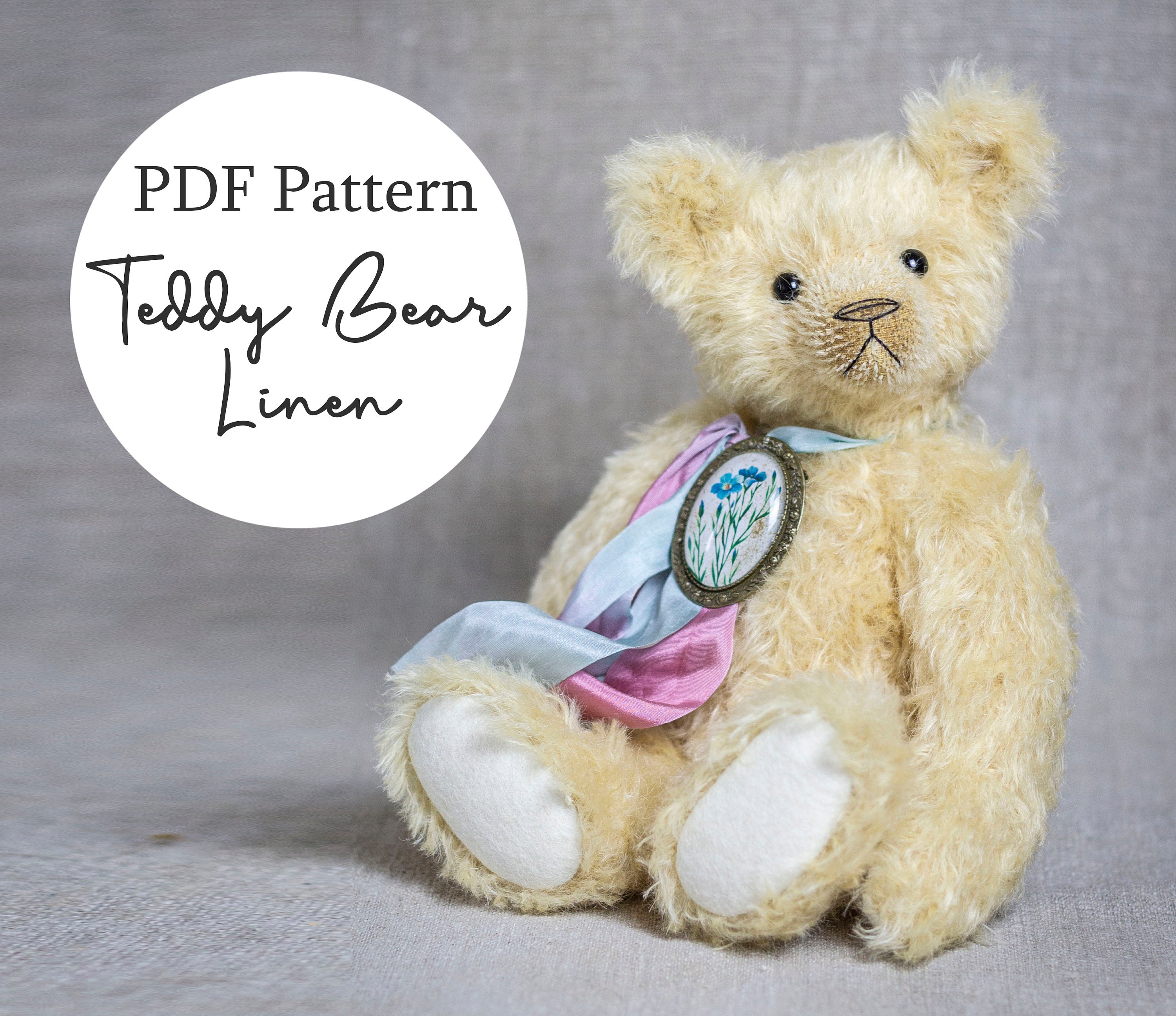 Plush Teddy bear pattern sewing artist teddy bear pattern Etsy
