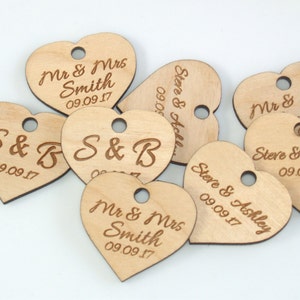 Wedding favor, Wedding favor tags, Wood tags, Wedding favor rustic, Wood hearts, Wedding hearts, Wedding tags, Custom favor, Custom tags