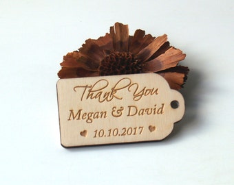 Thank you wood wedding tags, Wedding favors, Gift tags, Wedding favor rustic, Wedding tags, Custom tags, Wooden tags, Thank you rustic