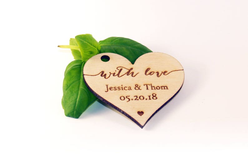 Thank you tags, Wood favor tags, Wedding favors, Rustic tags, Wedding rustic tags, Custom tags, Heart tags, Wedding name tags, Rustic favor image 1