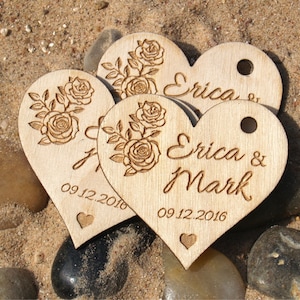 Thank you wedding tags-Wedding favor-Tags-Hearts tags-Wedding favor rustic-Wedding tags-Wedding hearts-Custom tags-Wooden tags-Wood tags