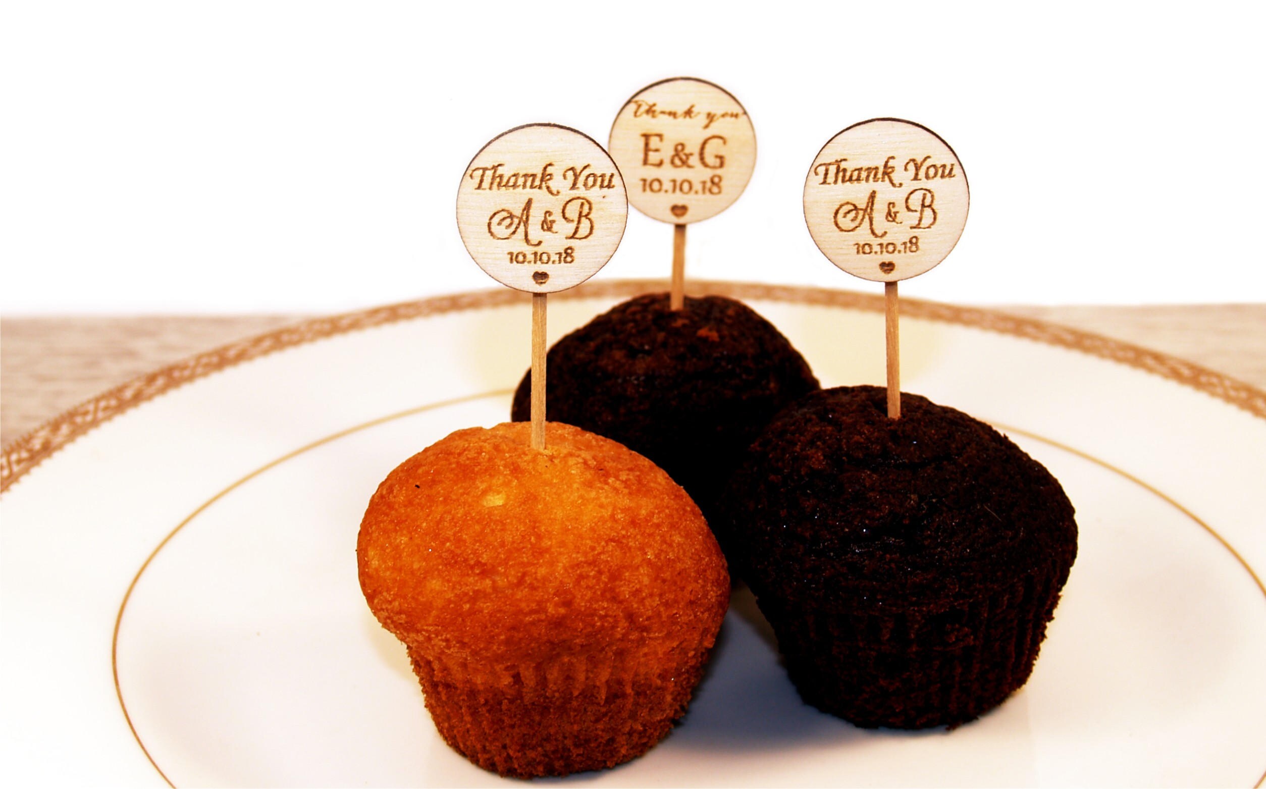 Wedding Toothpicks Cupcake Toppers Cupcake Toppers Wedding Etsy