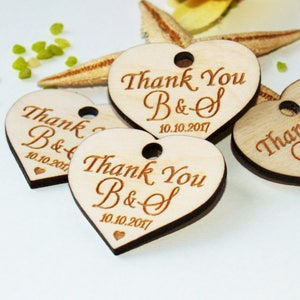 Thank you wood wedding tags, Wedding favors, Gift tags, Wedding favor rustic, Wedding tags,Wood tags, Custom tags, Wooden tags, Rustic tags image 2