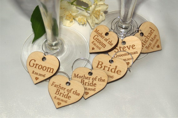 Wedding Wine Charms Glass Wine Charms Glass Wedding