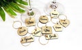 Acrylic Wine Glass Charms, Personalized custom name gift tags, Wedding place cards, Laser engraving, Table name card, Wedding Favors product logo