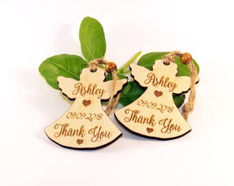 Rustic Baptism favors, Christening favors, Baptism wood angel, Baptism custom favors, Baptism thank you gift, First Communion Favor