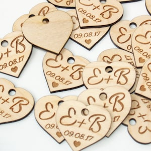 Wedding favor, Wedding favor tags, Wedding favor rustic, Wooden hearts, Wedding hearts, Wedding tags, Custom favor, Custom tags, Wood tags