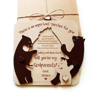 Godparents Godmother Godfather invitation, Godparents proposal, Will you be my Godparents, Godparents gift, Baptism proposal ideas
