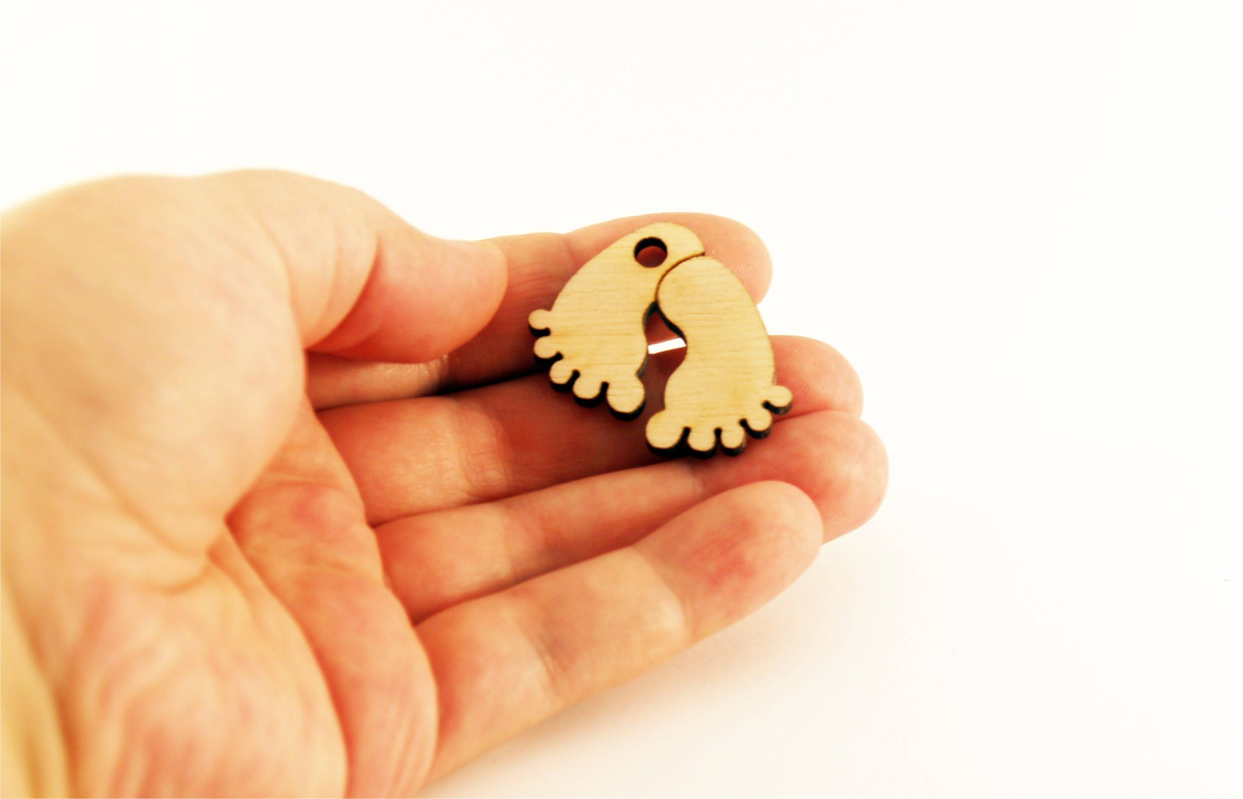 5baby Feet Shape Craft Decoration Wood Feet Wooden Feet Etsy Canada