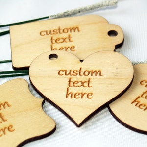 Custom wood tags, custom tags, custom thank you tags, personalized tags, custom wedding tags, custom baptism tags, favor rustic, wood tag