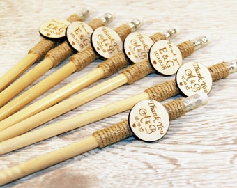 Wedding pencil, Custom pencil, personalized pencil, Engraved pencil, Wedding favors, Rustic wedding favors, Wood pencil, Wood favors, Party