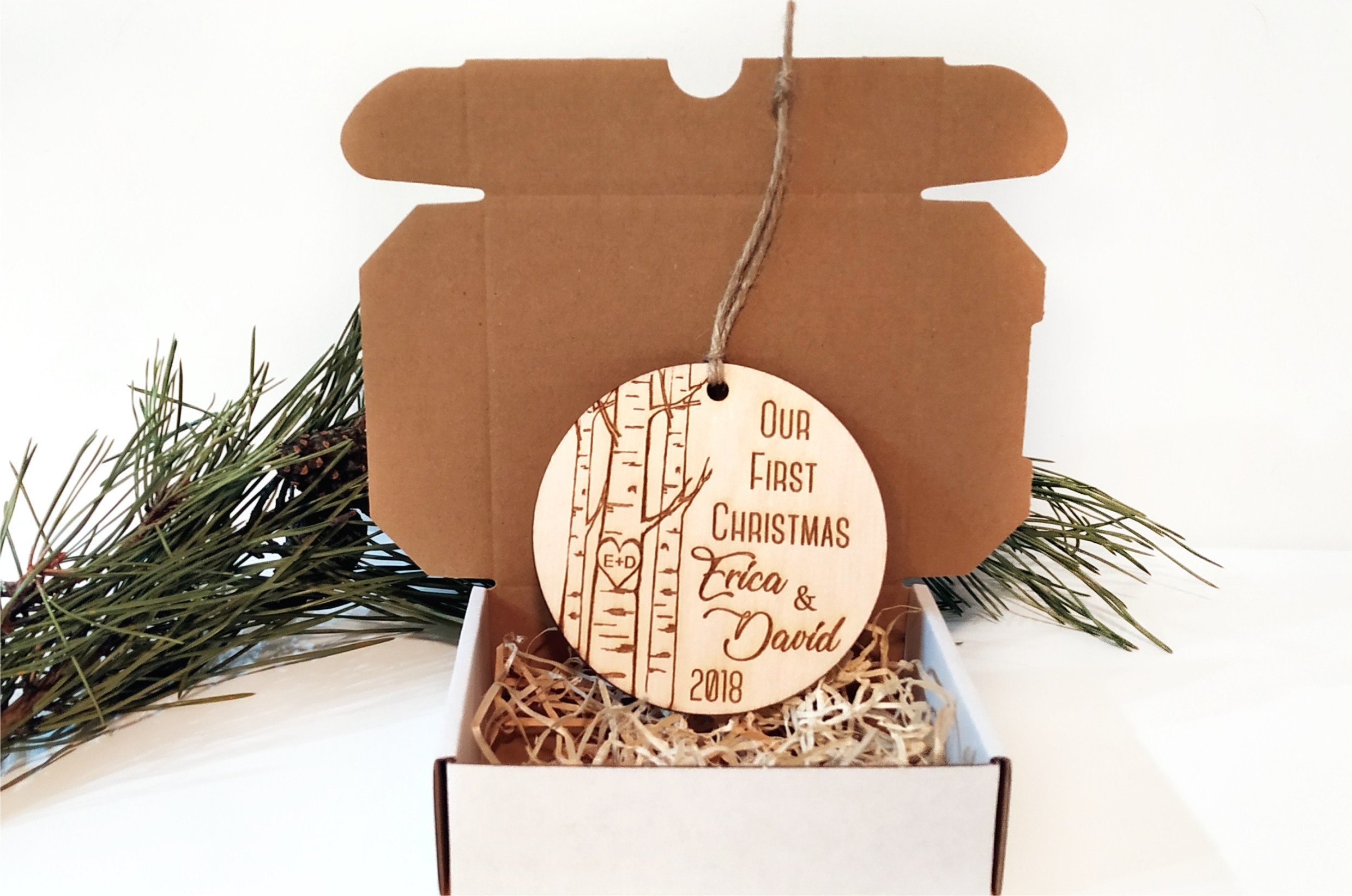 Personalized Our first Christmas ornament Our first Etsy