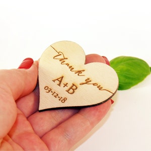 Thank you wedding magnets, Wedding favors, Wedding favor tags, Thank you wood cards, Wedding favor rustic, Wedding tag, Wedding Magnet