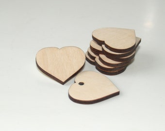 Set of 5 Wedding favors, Heart shape, Wooden heart shape, Wood tags, Heart tag, Wooden shapes, Wedding hearts, Wood heart tags, Heart rustic