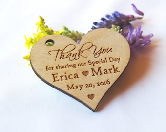 Thank you wedding tags, Thank you wood tags, Wedding favor, Wedding rustic tags, Hearts tags, Wedding favor rustic, Wedding tags, Wood tags